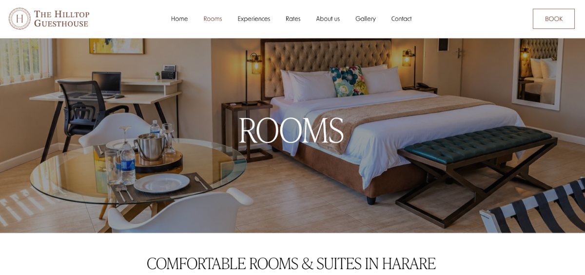 The Hilltop Guest House website