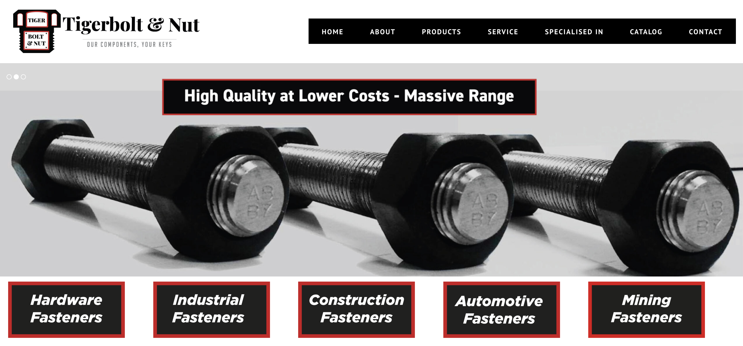 Tigerbolt & Nut website